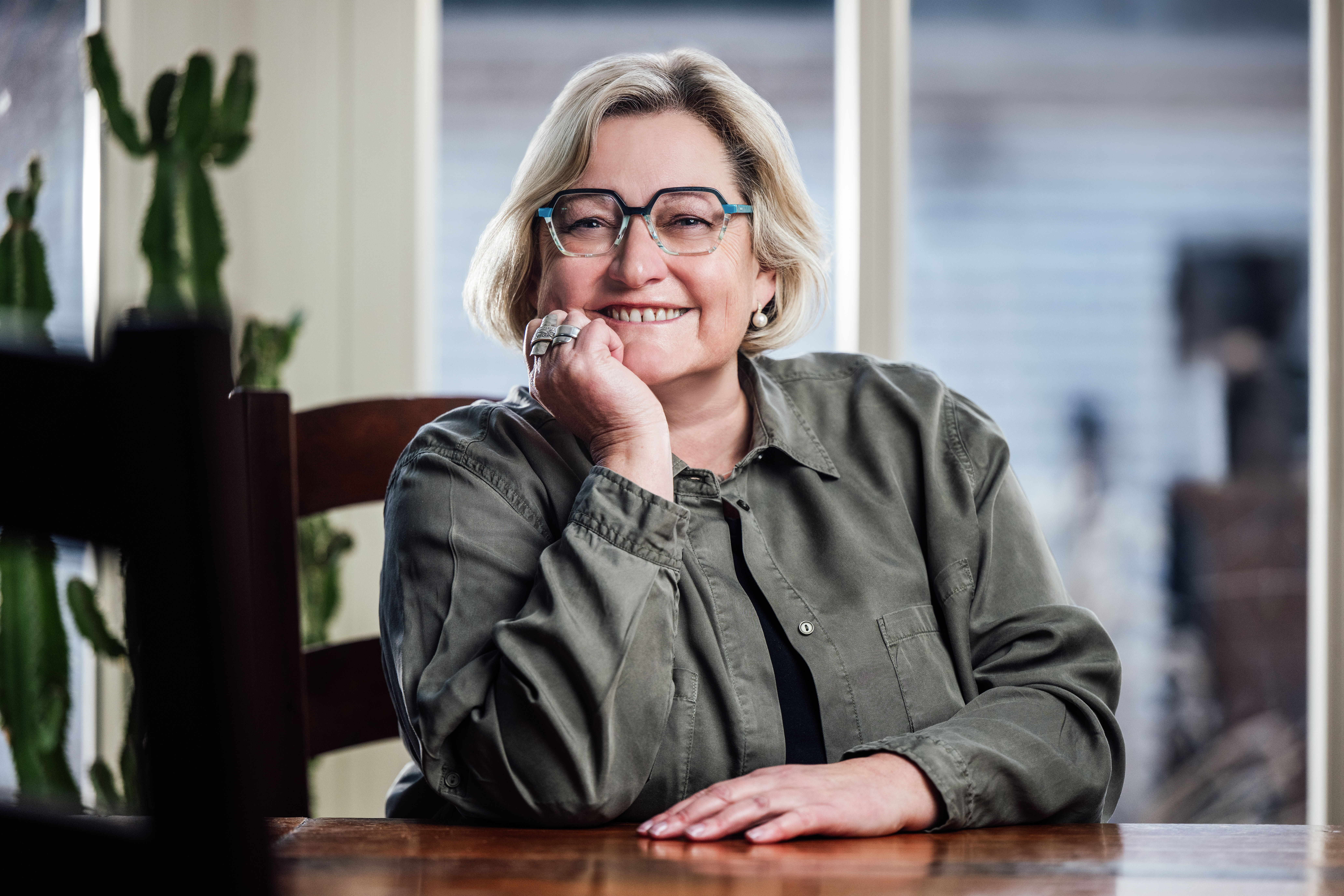 Kerstin Schult bei einem Termin vor Ort